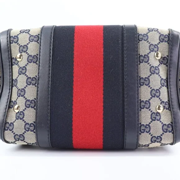 GUCCI Monogram Vintage Web Small Boston - Picture 8 of 16